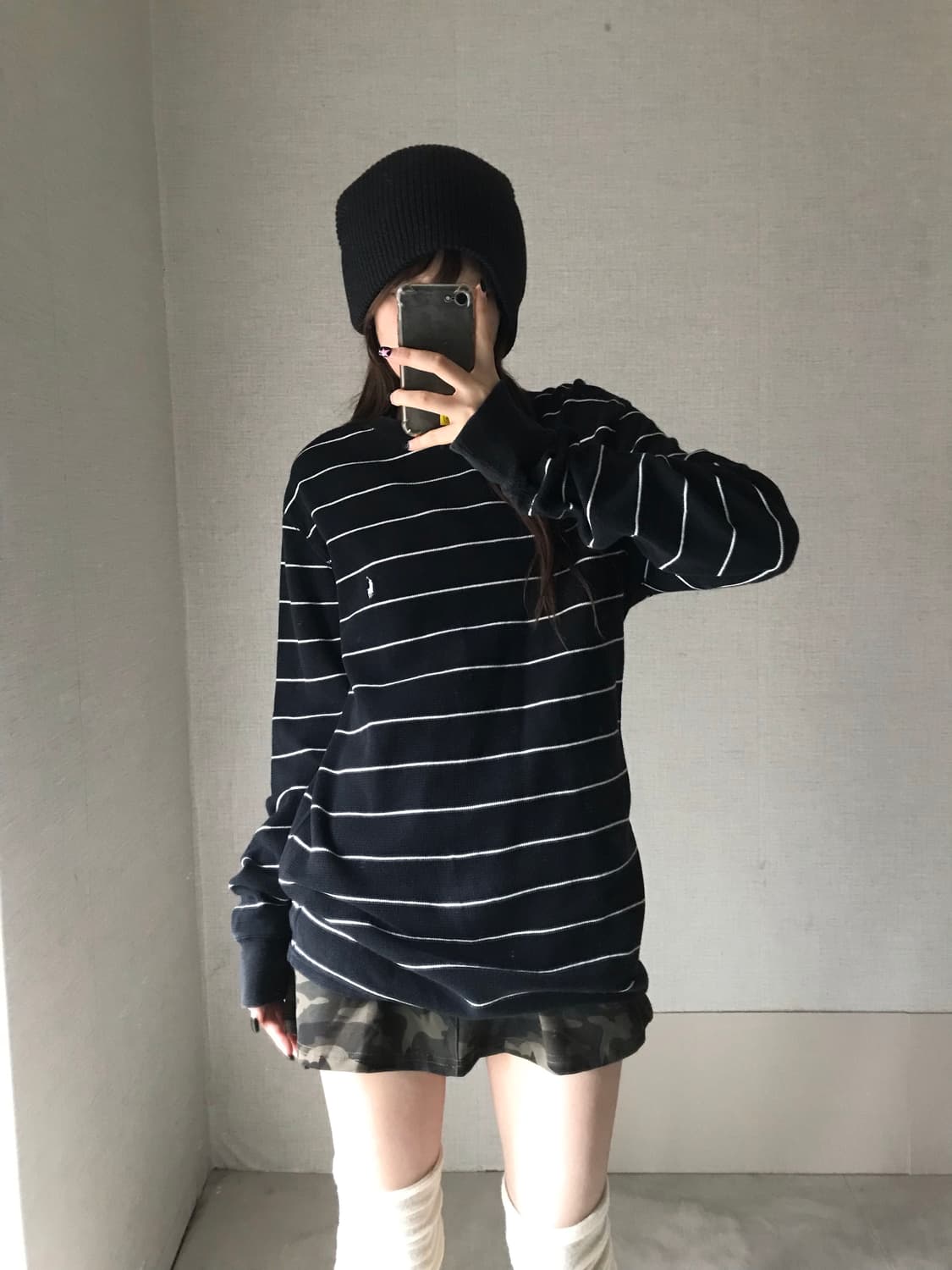 폴로 스트라이프 와플 롱슬리브 상품이미지5