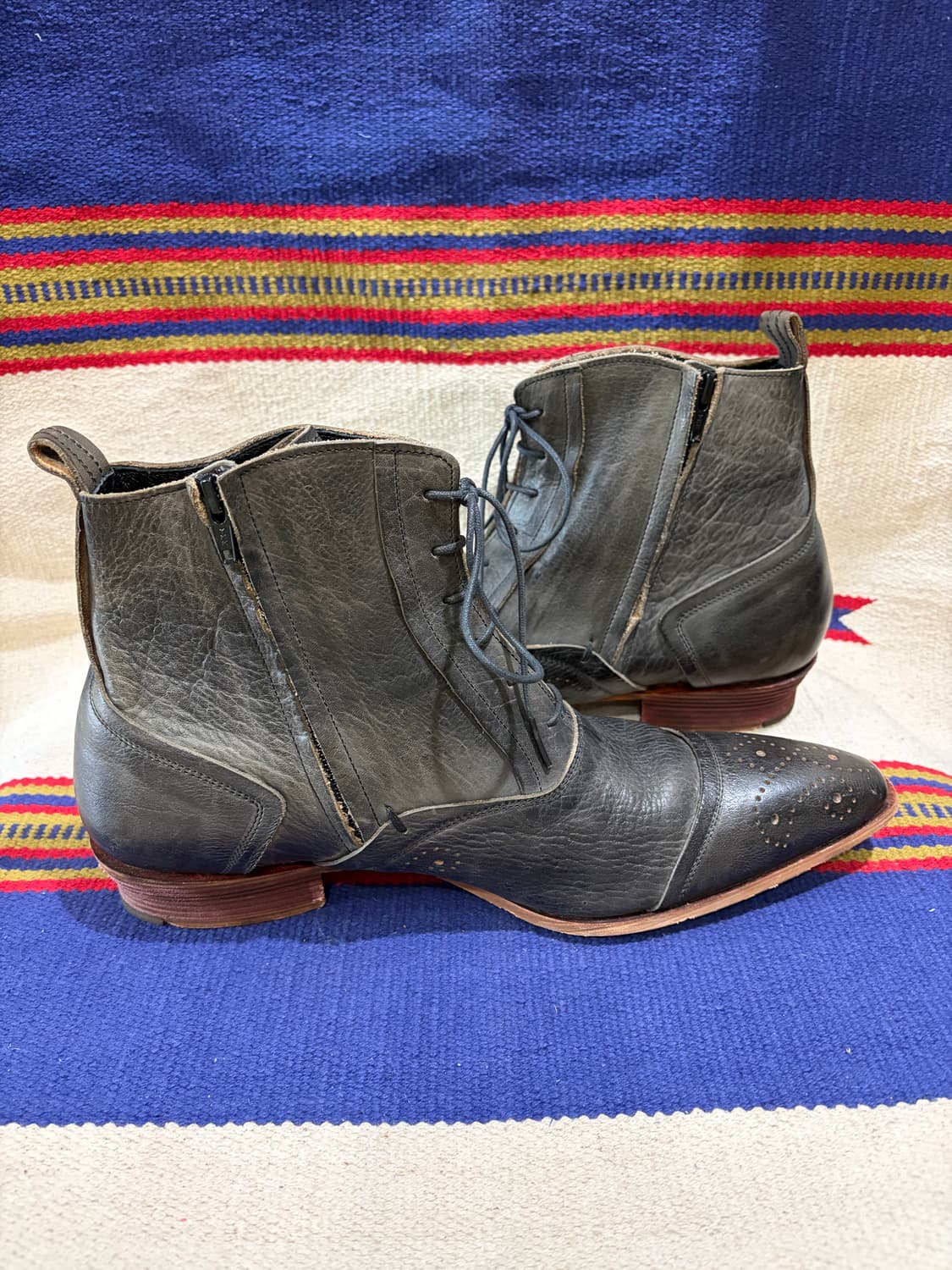 MORGAN HOMME 웨스턴 레이스업 부츠 상품이미지3