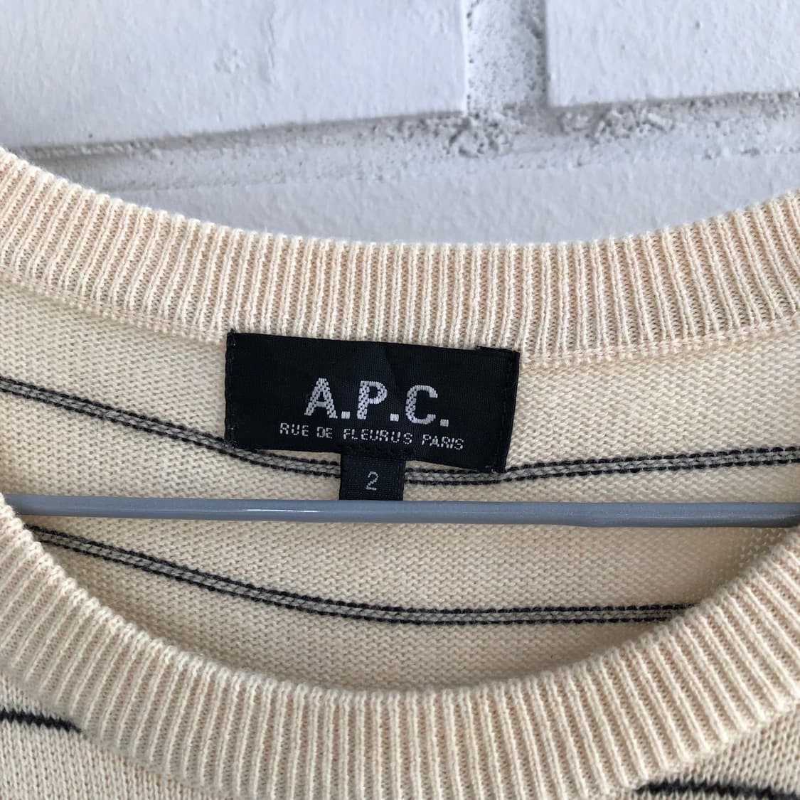 아페쎄 스트라이프 코튼 캐시미어 혼방 니트 상품이미지2