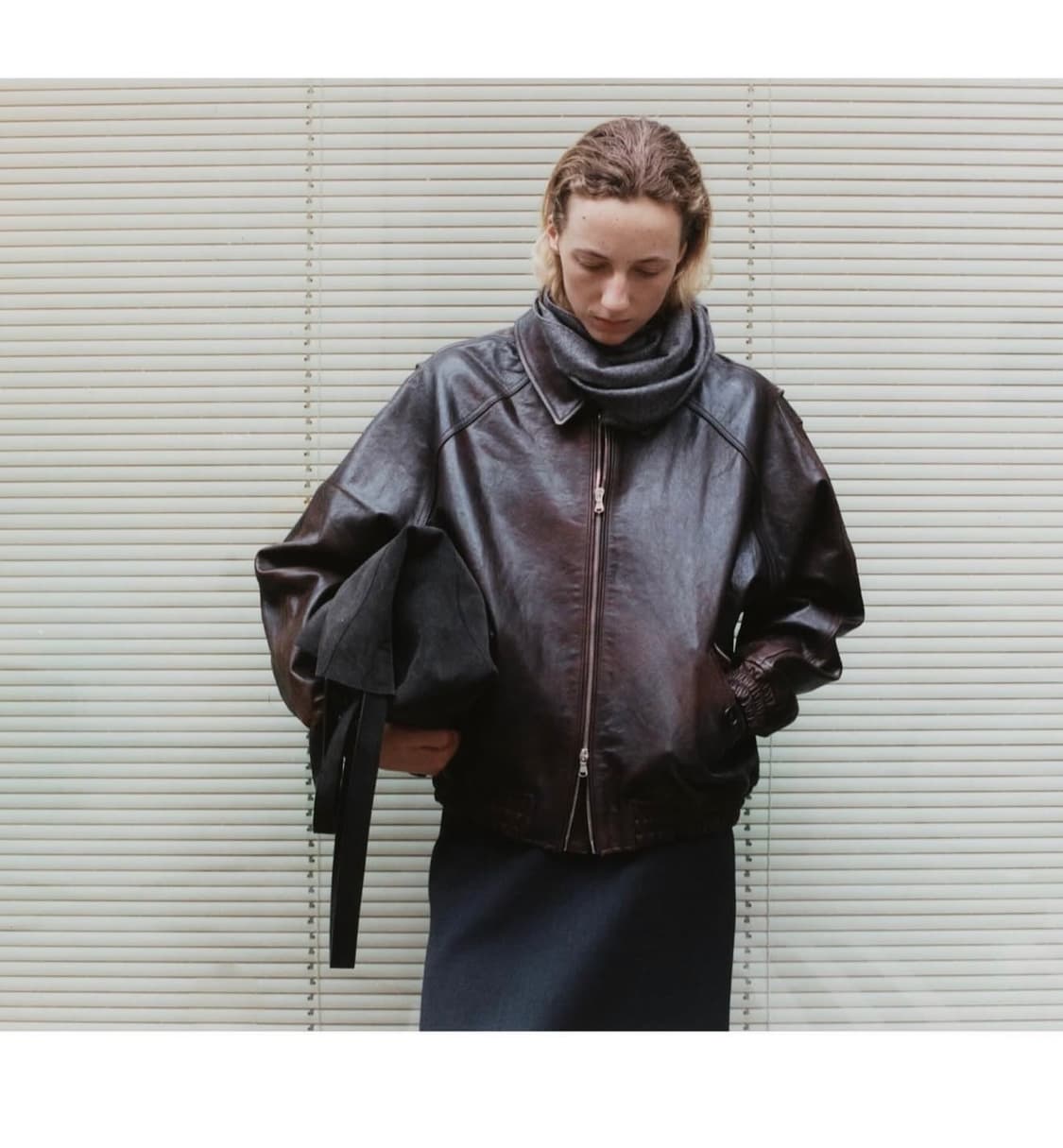 LFM 리얼레더 봄버자켓 브라운 상품이미지2