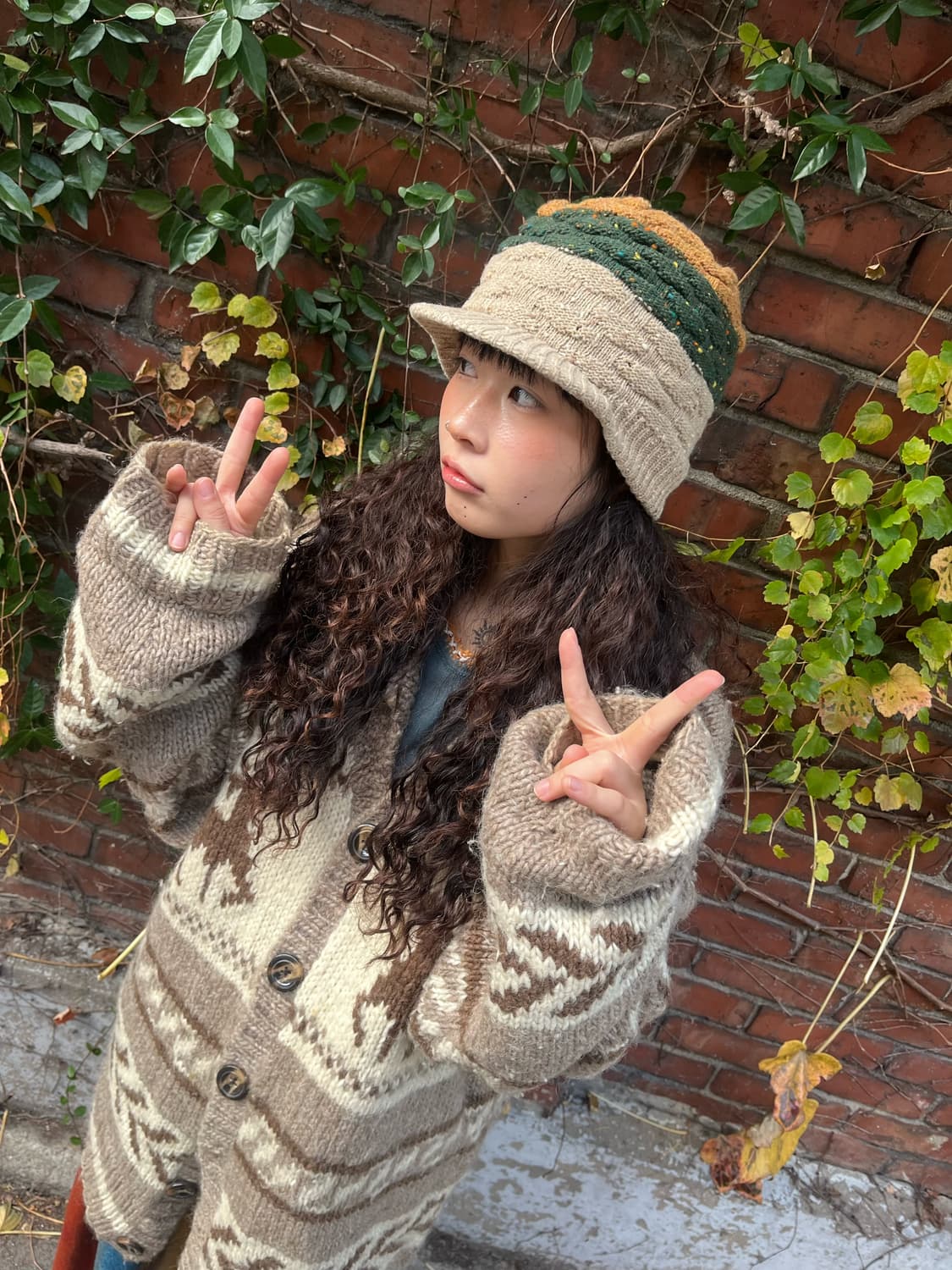 일본무드 니트 모자 상품이미지2