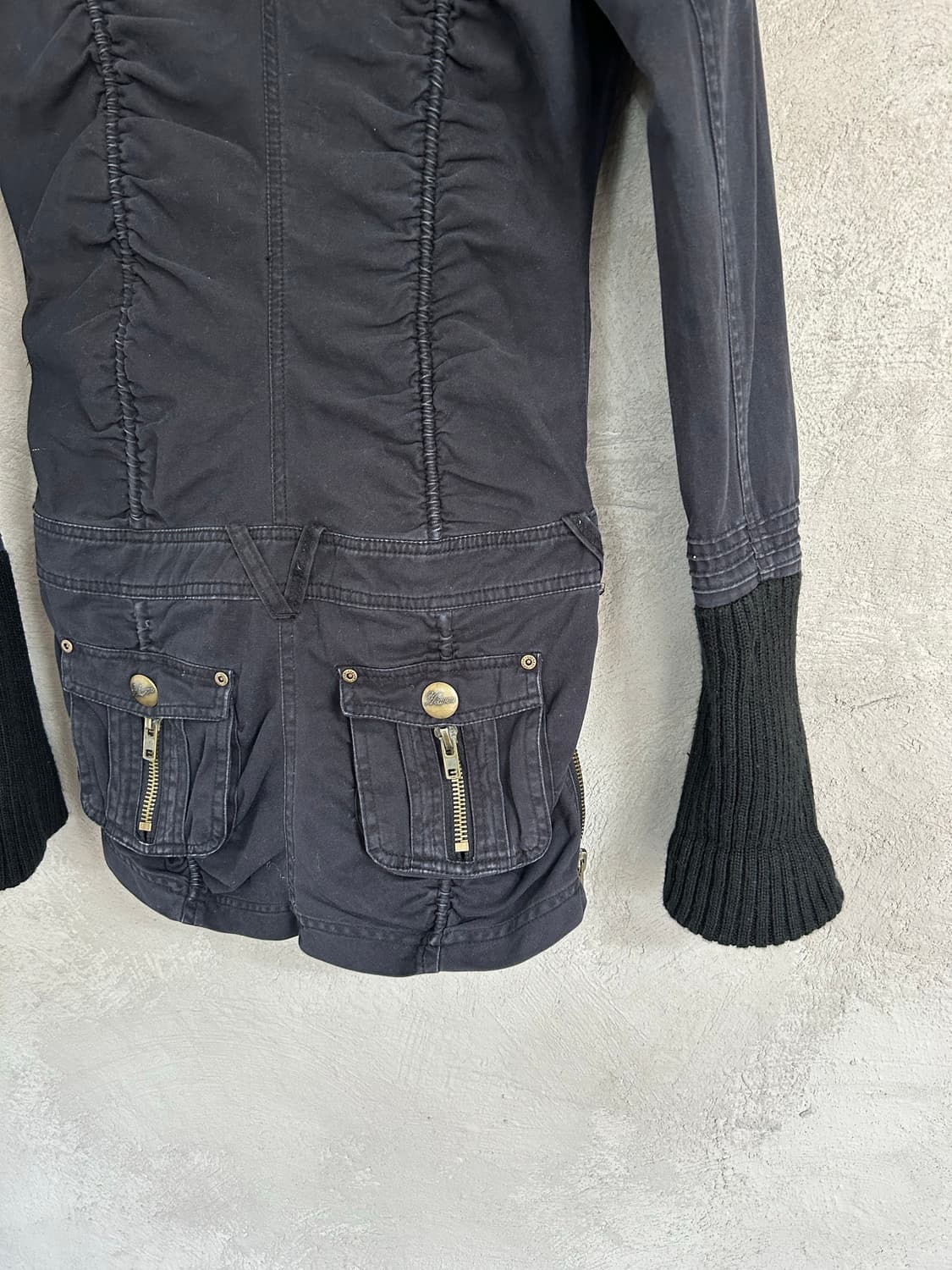 Heaven and  Earth 셔링 롱 펑크갸루 y2k 상품이미지6