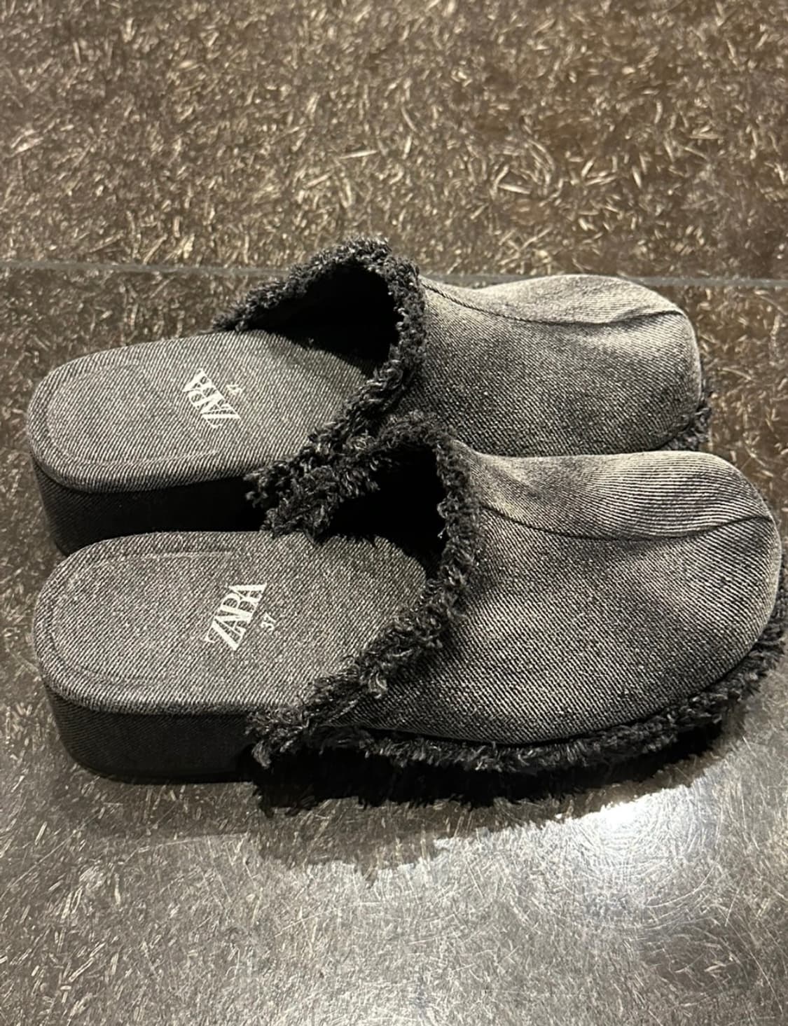 (새상품) 자라 데님 클로그 240 상품이미지4