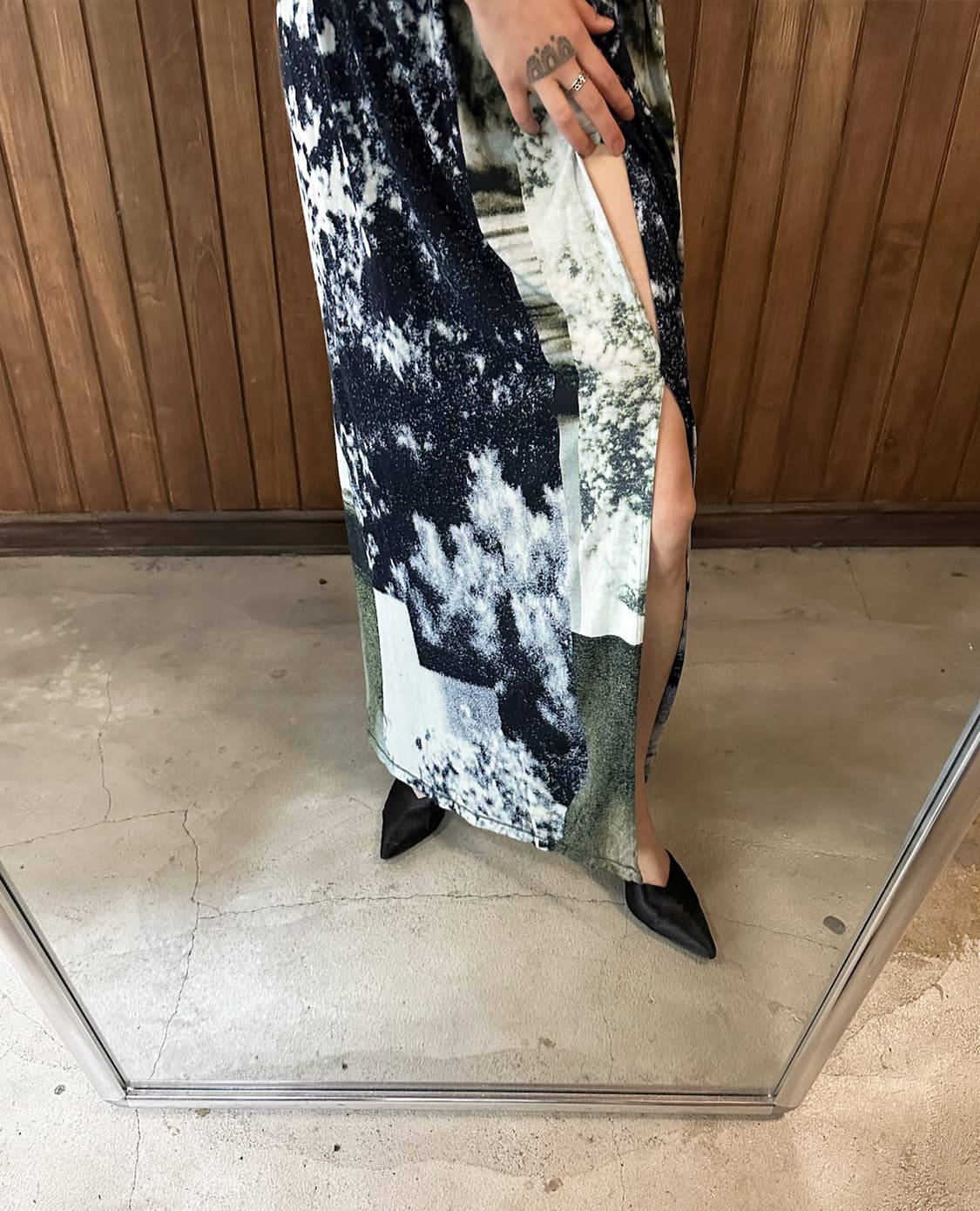 DIESEL multicolor print long skirt 상품이미지3