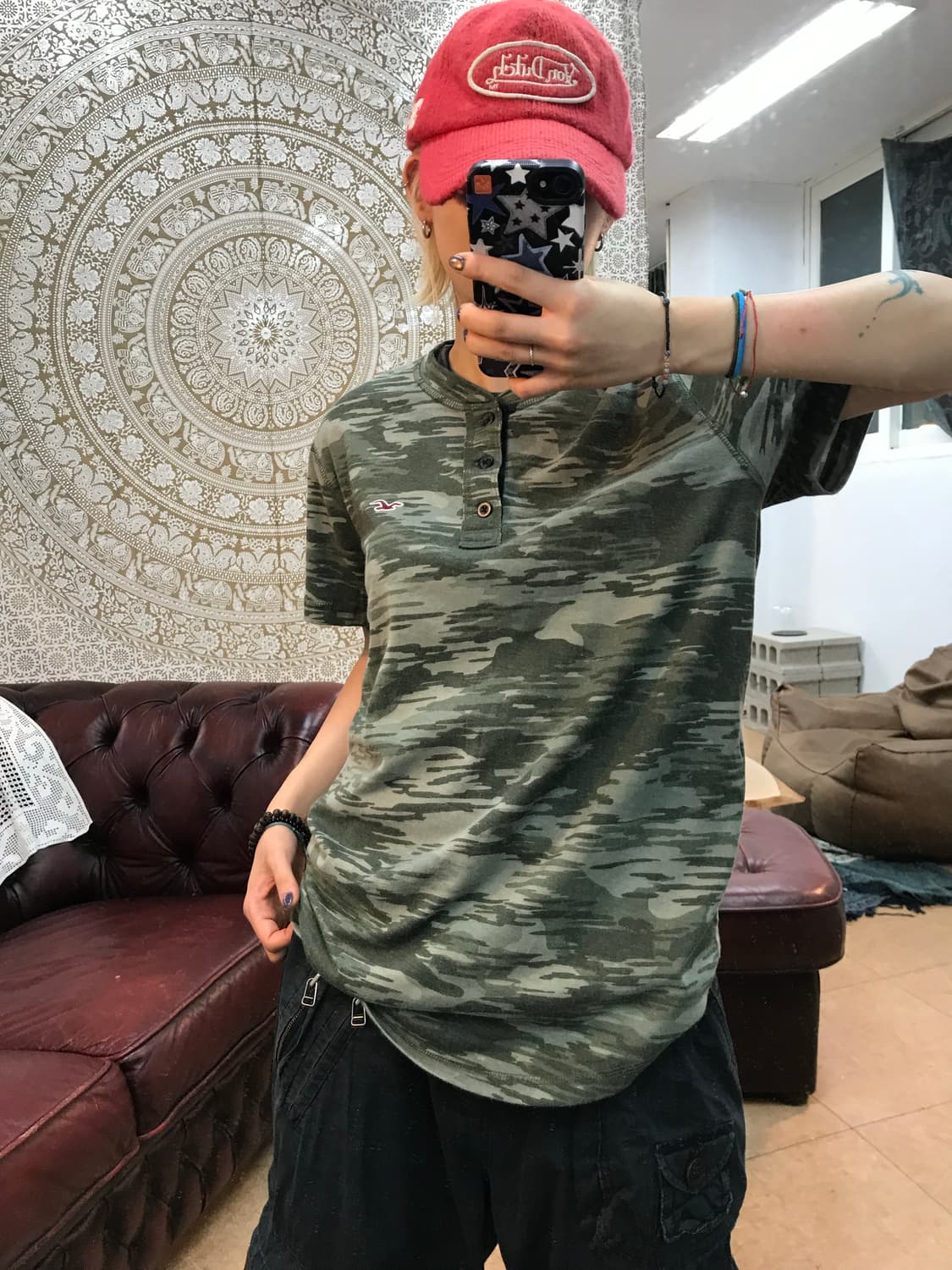 홀리스터 카모 헨리넥 반팔 상품이미지2
