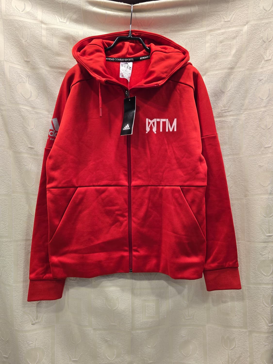 새상품) 아디다스 기모 컴뱃 스포츠 레드 후드집업 져지 90 상품이미지1