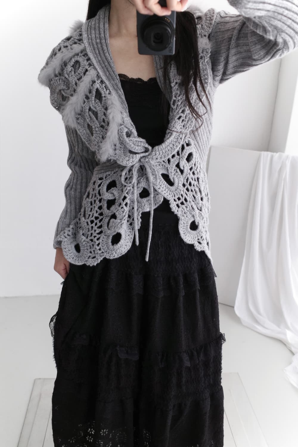 calabaza) crochet flower cardigun 상품이미지6