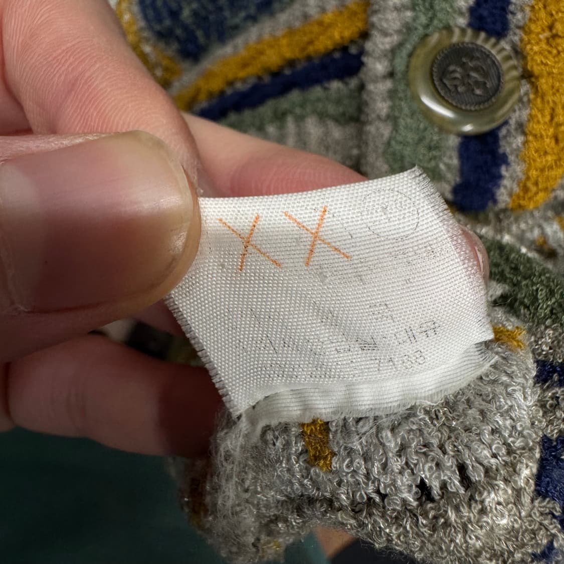 90s 올드컨트리 빈티지 케이블 니트 가디건 멀티컬러 상품이미지6