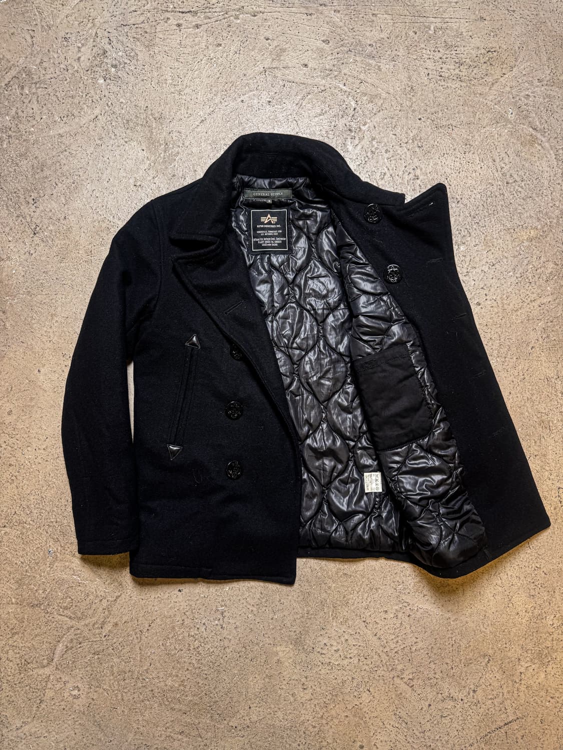 ALPHA INDUSTRIES - 2000‘s 블랙 피코트 상품이미지8