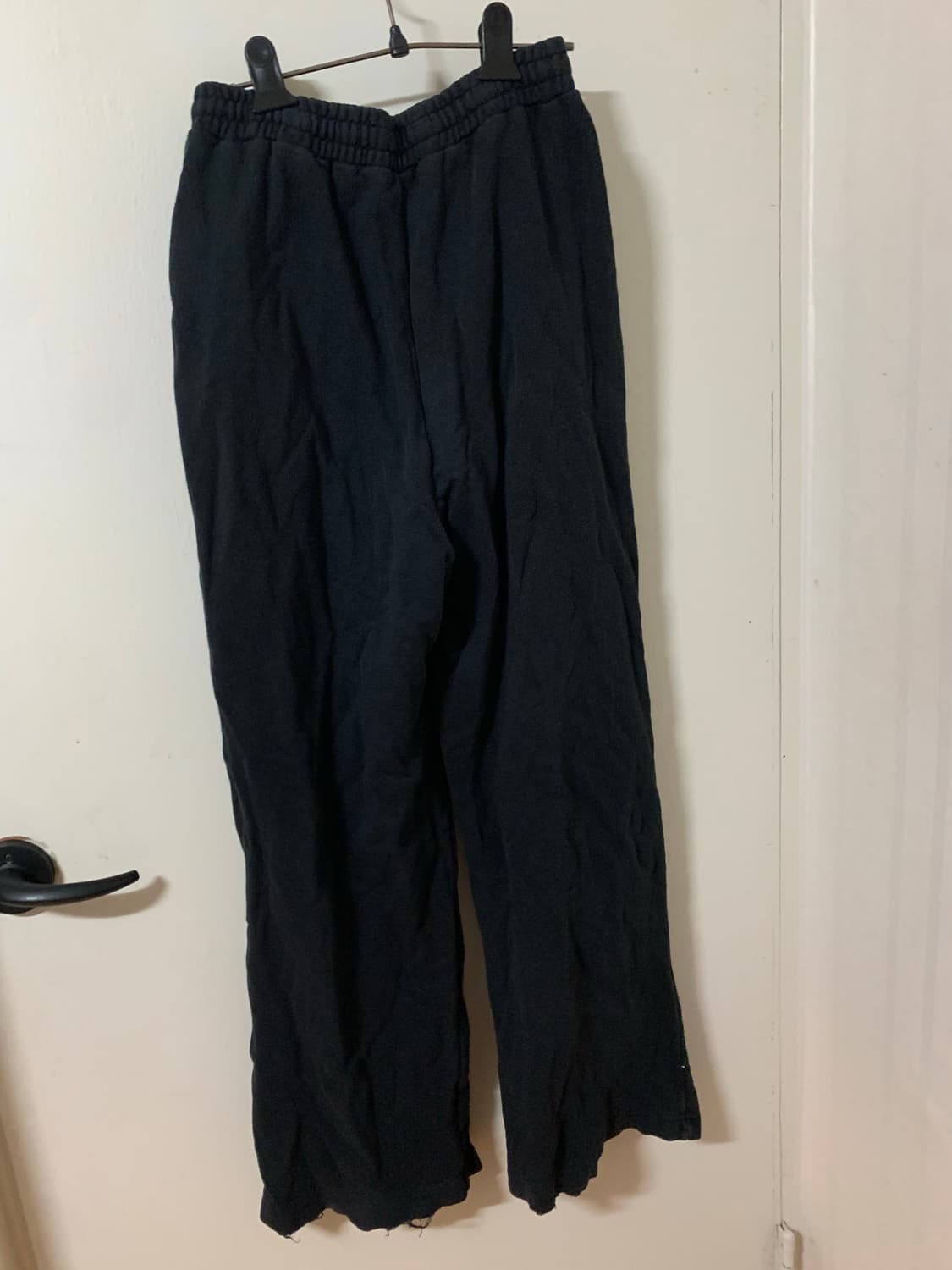 PVCS 검정 와이드 트레이닝 팬츠 상품이미지2