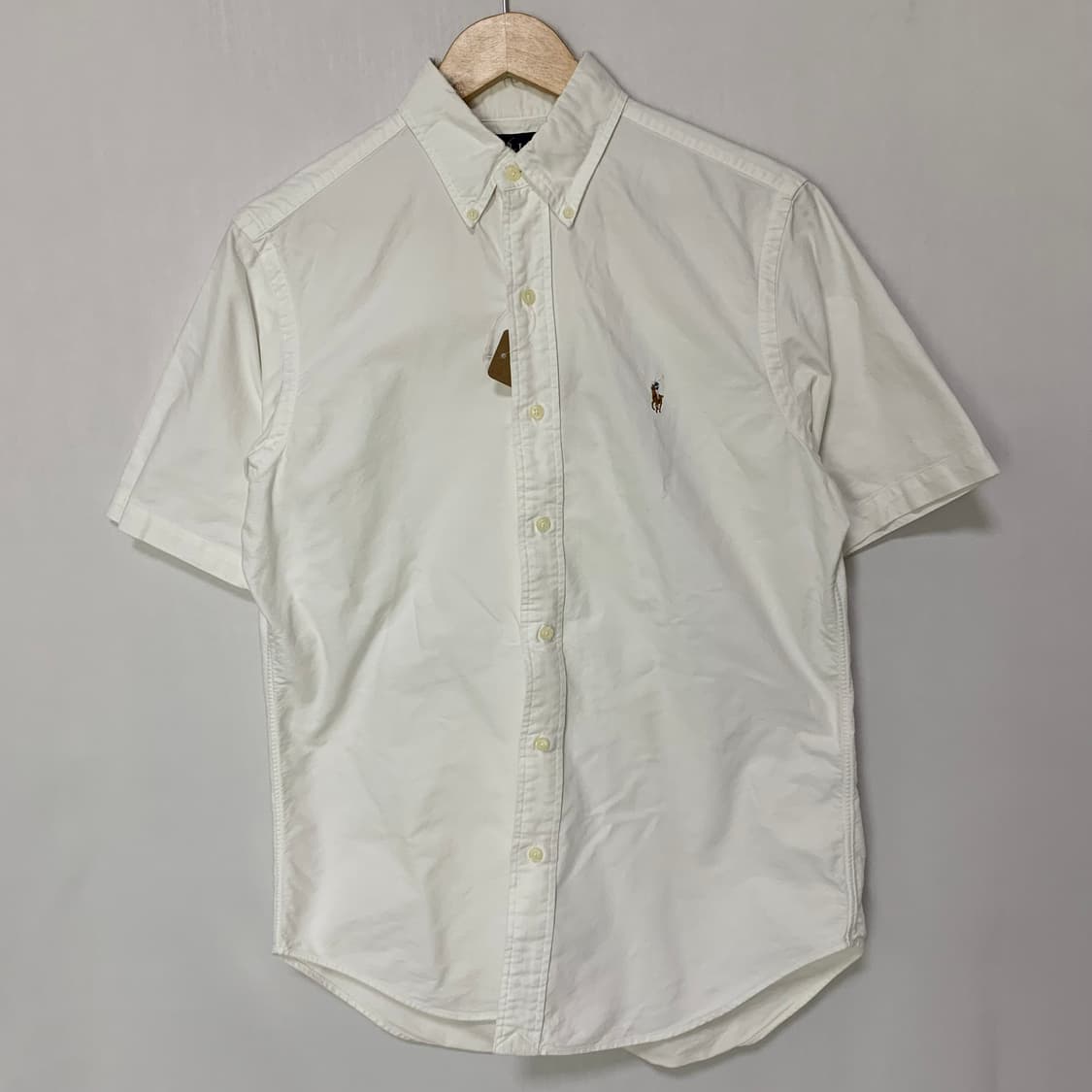 폴로랄프로렌 클래식 핏 반팔 셔츠 아이보리 남성 S 남녀공용 상품이미지2