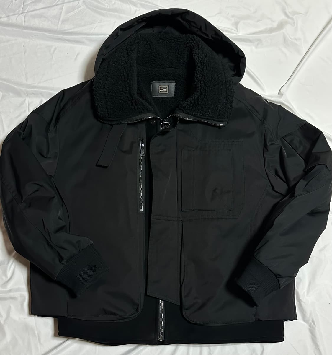 시스템 옴므 무스탕 자켓 블랙 상품이미지1