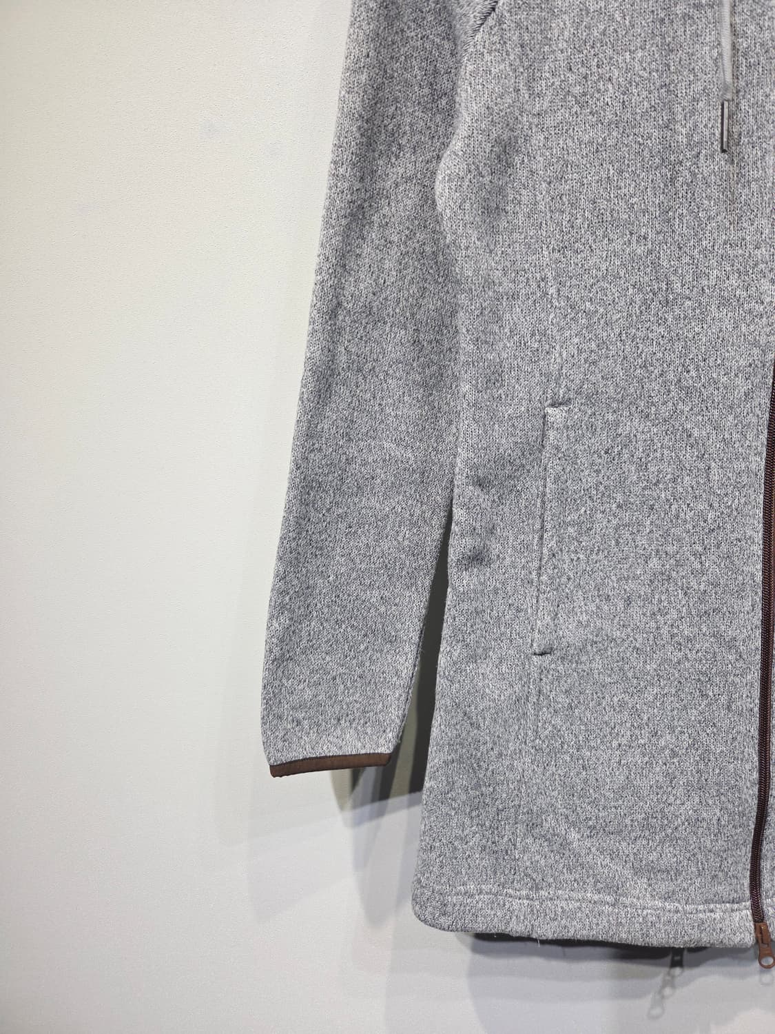 노스페이스 여성 니트 플리스 후드 롱 집업 상품이미지4