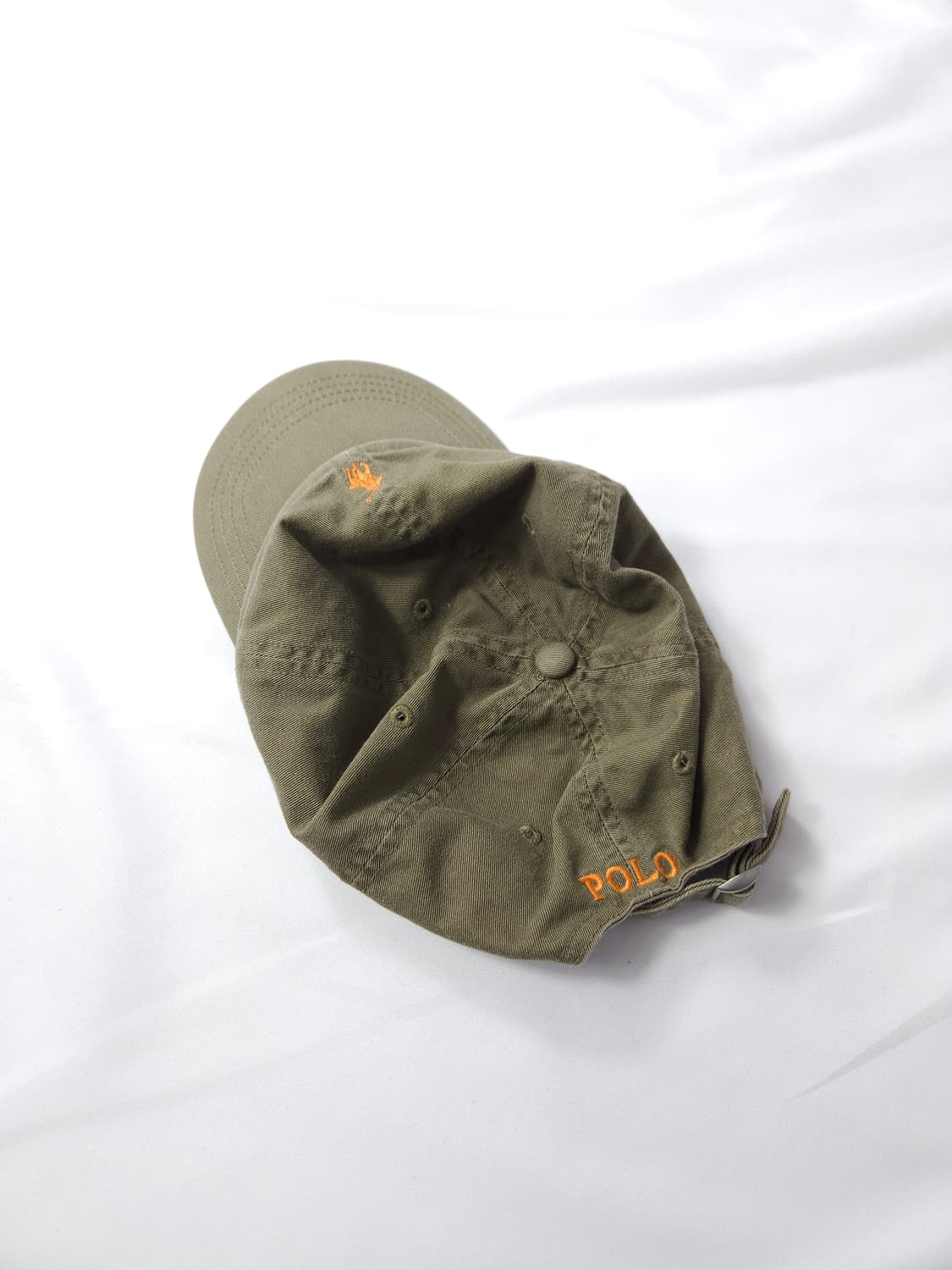 폴로 랄프로렌 빈티지 볼캡 올리브그린 오렌지  상품이미지2