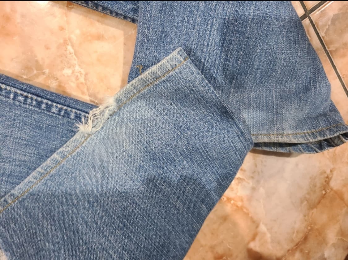 카라쿠리 사이드라인 자수 데님팬츠 상품이미지9