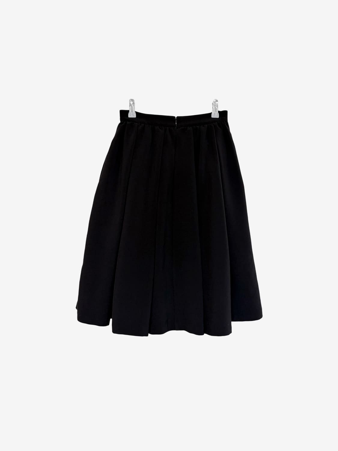 Structured Flare Midi Skirt - Black 상품이미지7