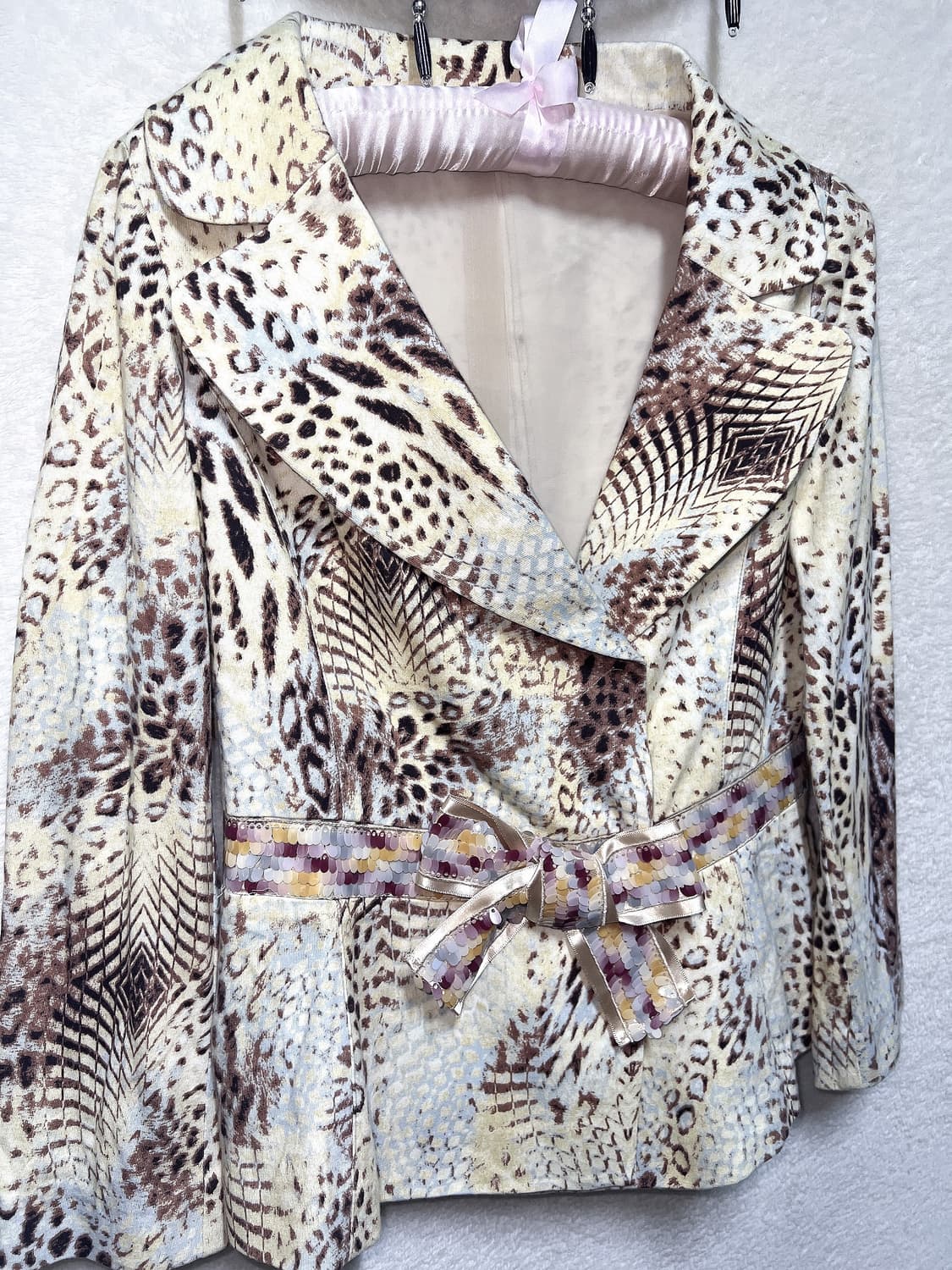 레오파드 호피 지브라 애니멀패턴 자켓 오네갸루 펑크 오리엔탈 핀터 빈티지 상품이미지7