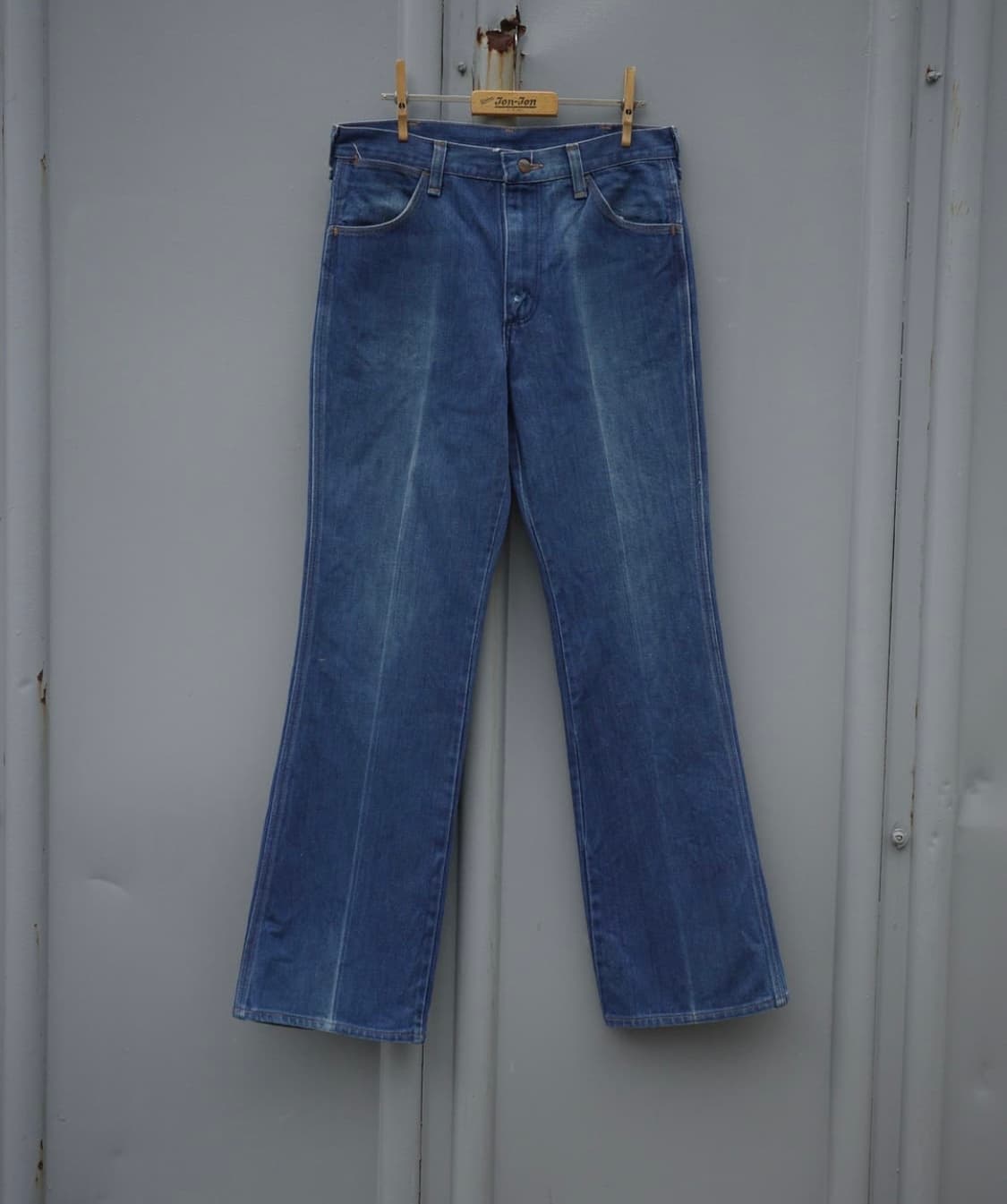70‘s 랭글러 일자페이딩 플레어 데님 팬츠 상품이미지1