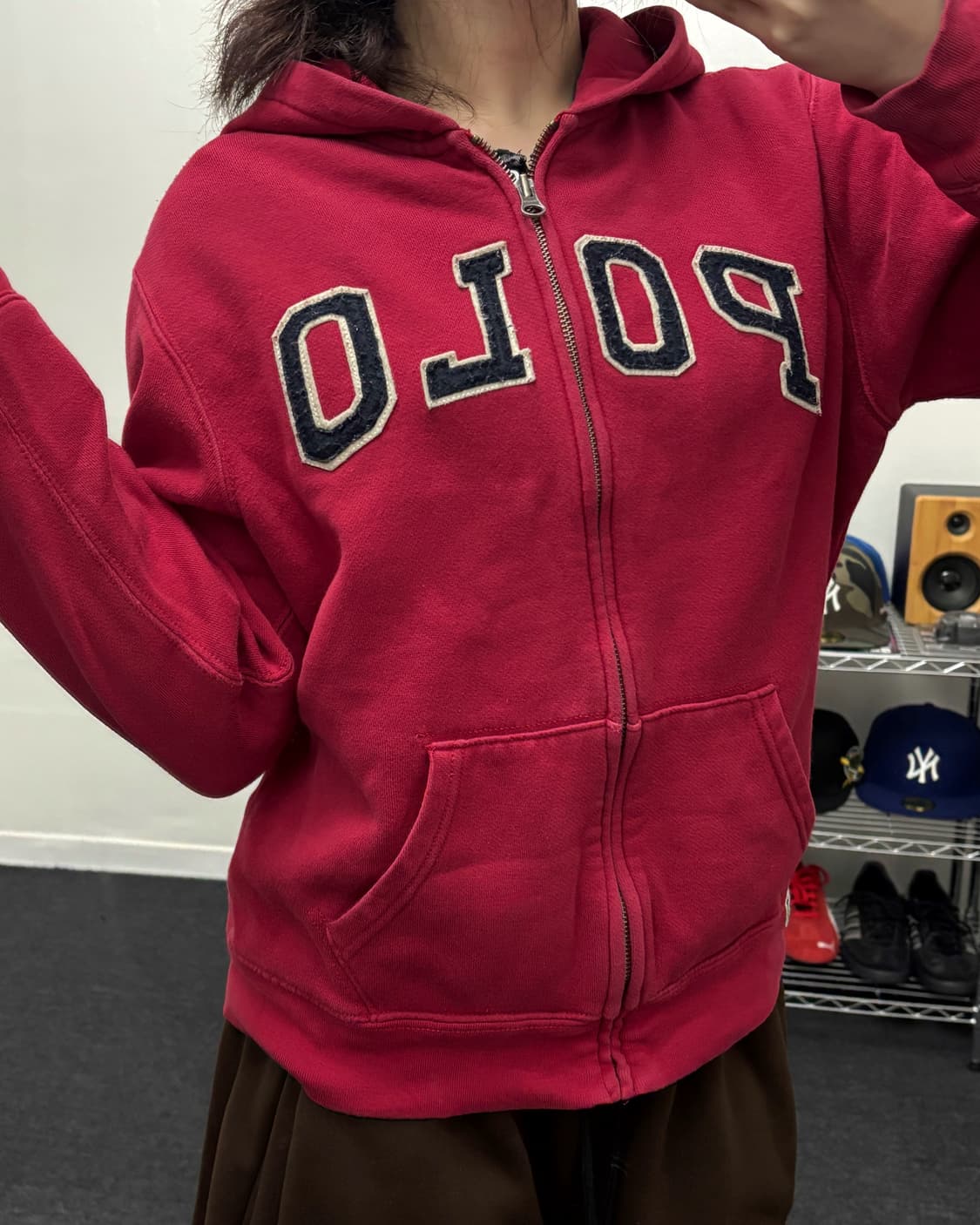 폴로 아플리케 로고 후드집업 상품이미지3