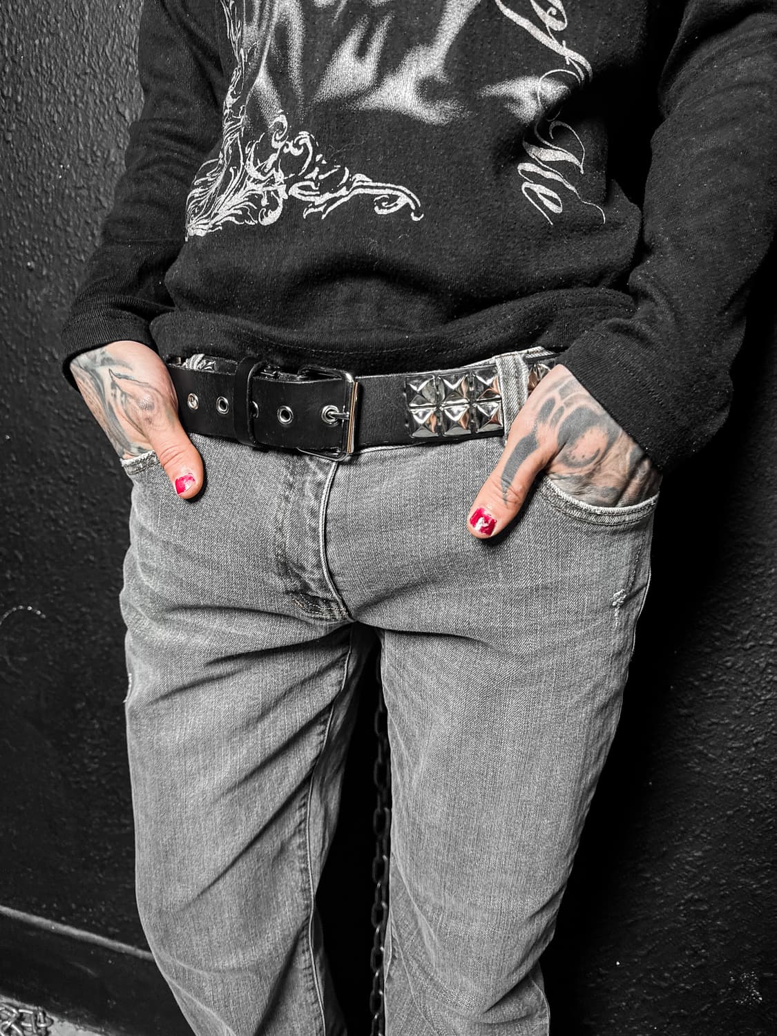 Grey Vintage Wash Bootcut Denim 상품이미지2