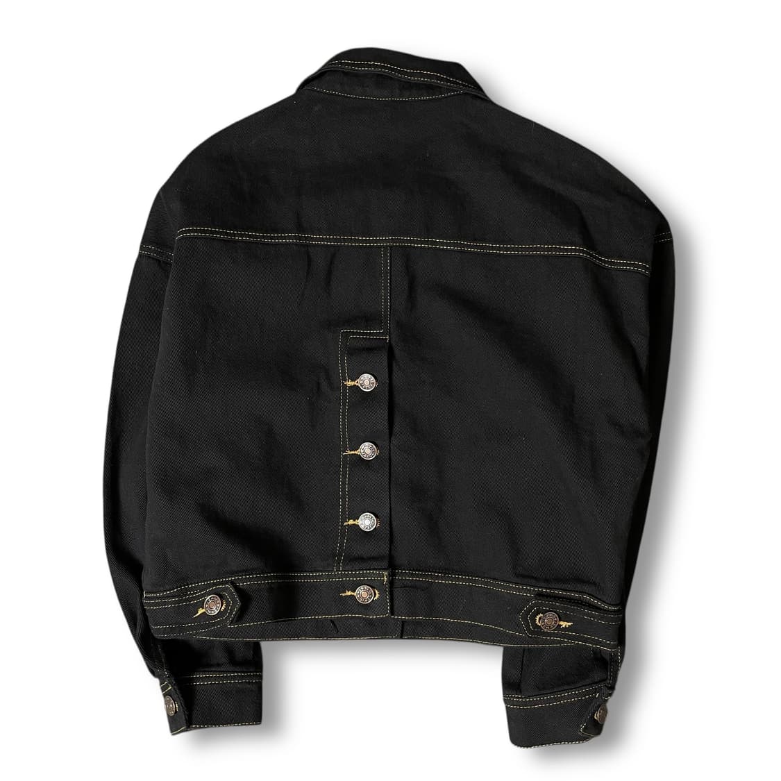 빈티지 블랙 스티치 크롭 데님 자켓 S 상품이미지2