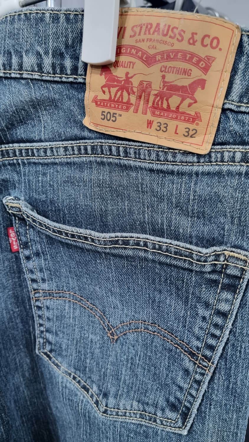 LEVI'S 505 남성용 워싱데님진 32~33(허리반품42) 상태9 상품이미지3
