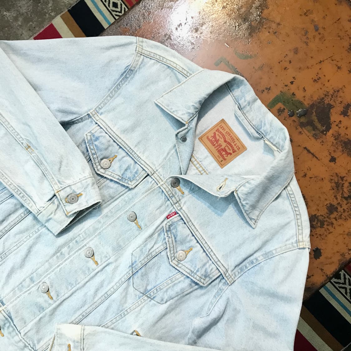 리바이스 아이스블루 워시드 데님 트러커자켓 여성 55 66 상품이미지2