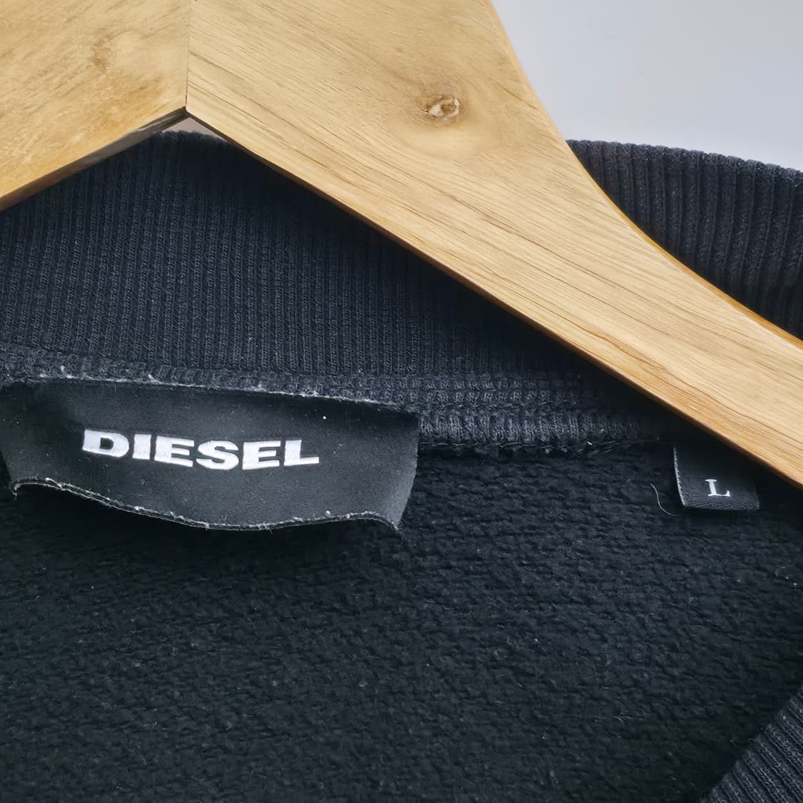 [L] 디젤 로고 블랙 후드집업 상품이미지7