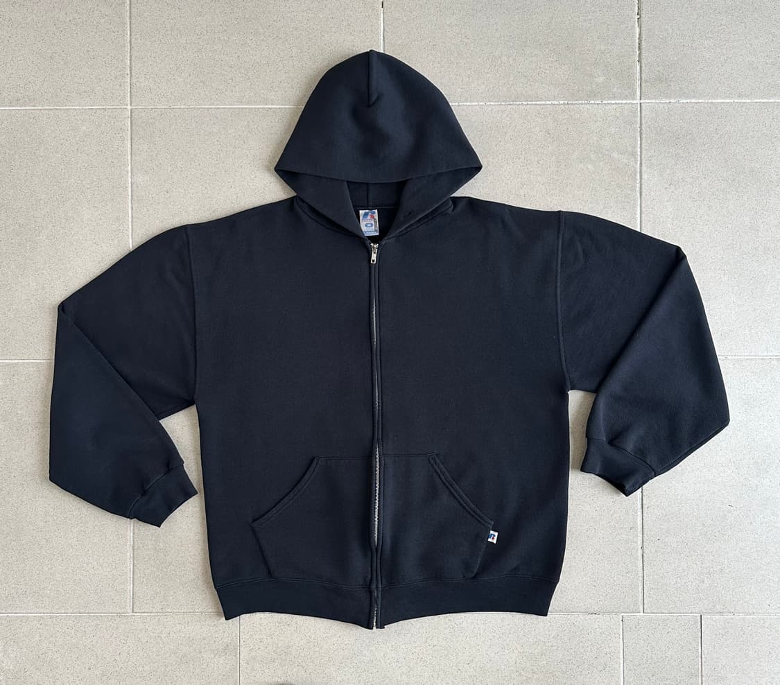 빈티지 러셀 후드집업 블랙 M 상품이미지1