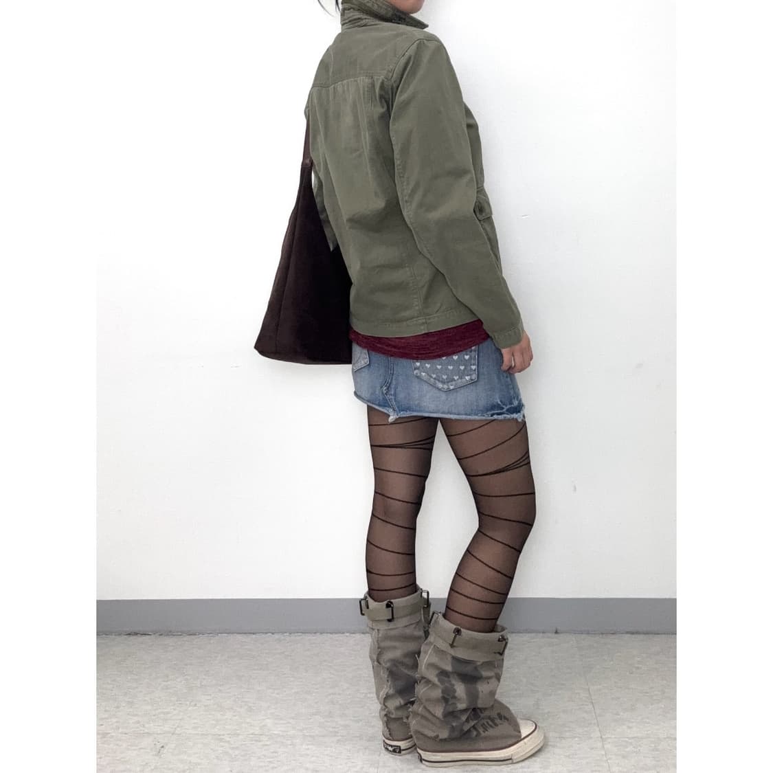 빈티지 카키 자켓 y2k 상품이미지4