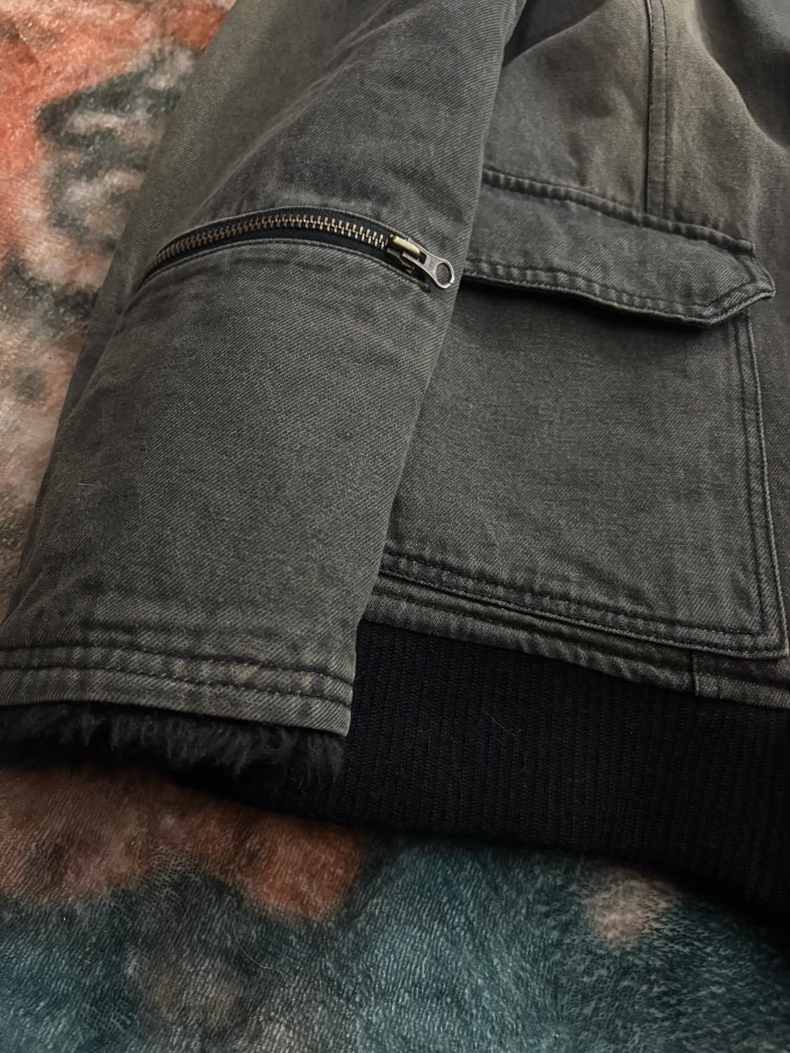 TTF✳️공용)2000’s PPFM 하이넥 데님 퍼 자켓 상품이미지5