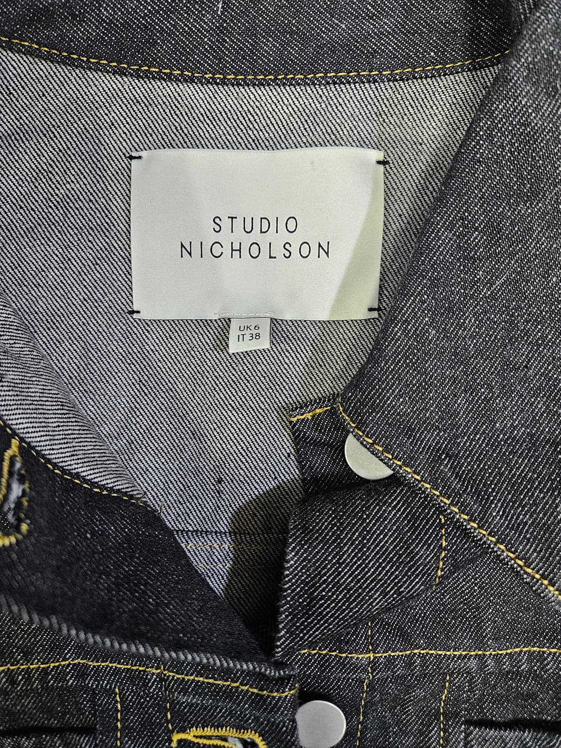 스튜디오 니콜슨 타호 프런트 포켓 블랙 데님 재킷 상품이미지4