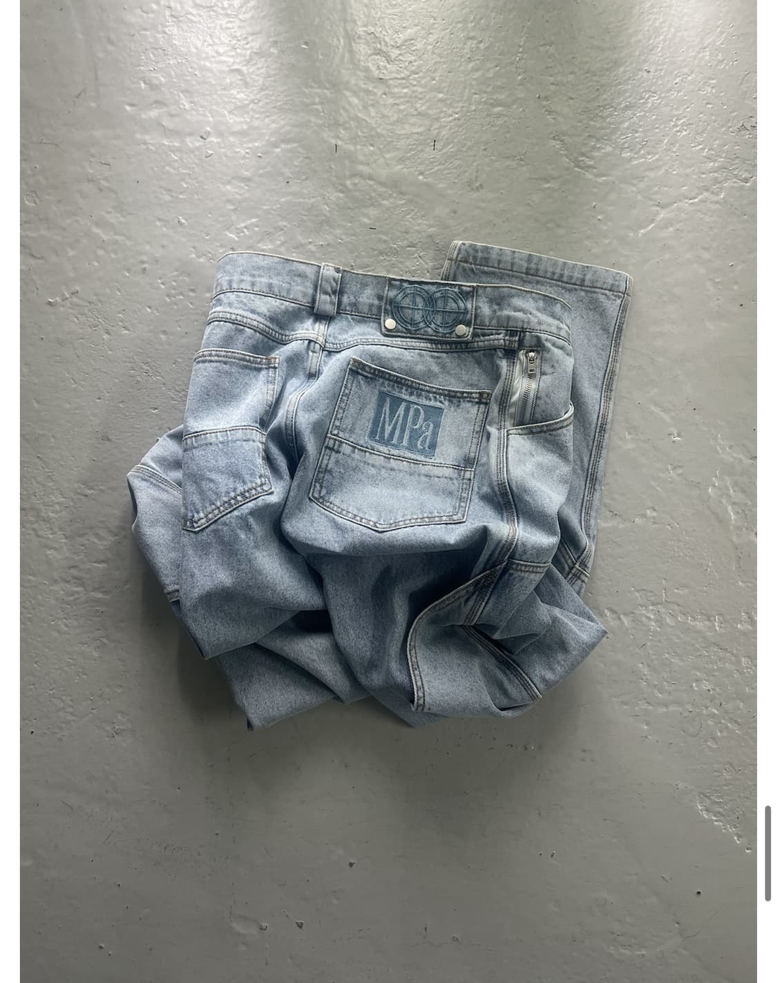 플라스틱 프로덕트 MPa CALF POCKET PANTS스틸블루 L사이즈 상품이미지1