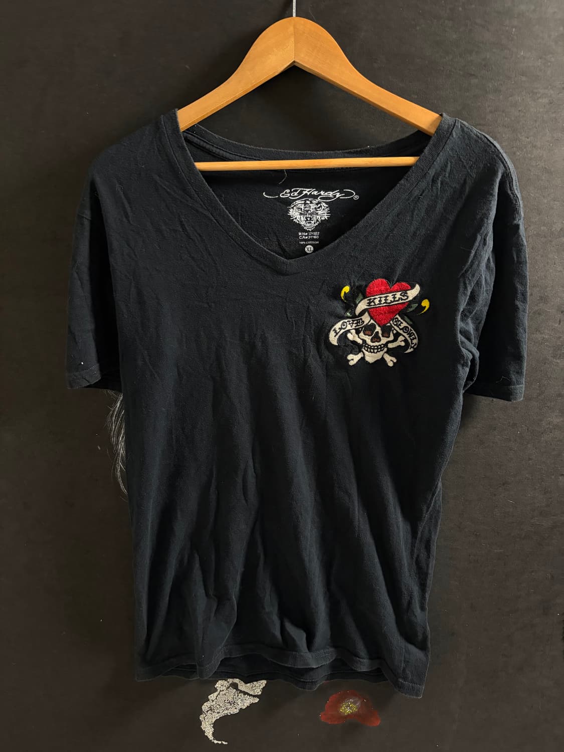 에드하디 Love Kills Slowly 해골 반팔티 XL 상품이미지6