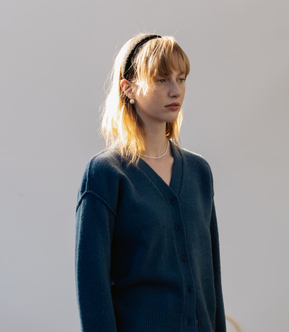 레이스 rrace 부클 가디건 블루 상품이미지1