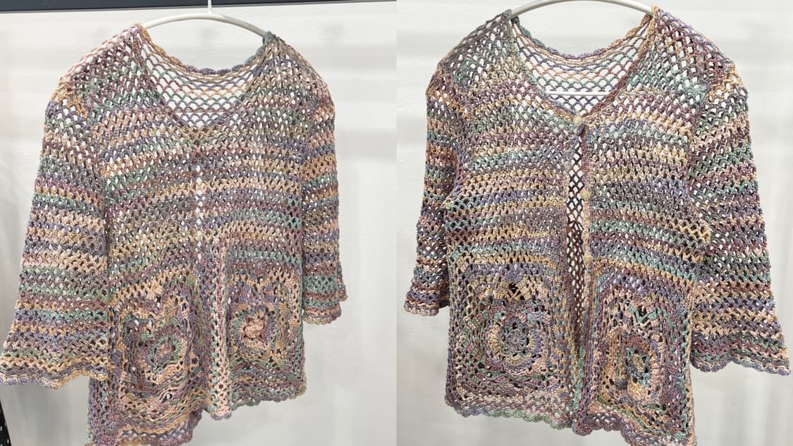 Flower point crochet cardigan 상품이미지7