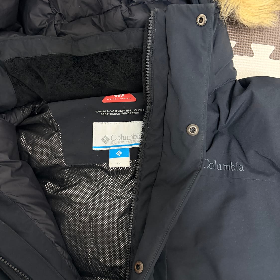 컬럼비아 터보다운 구스다운 패딩 자켓 다크네이비 xxl 상품이미지4