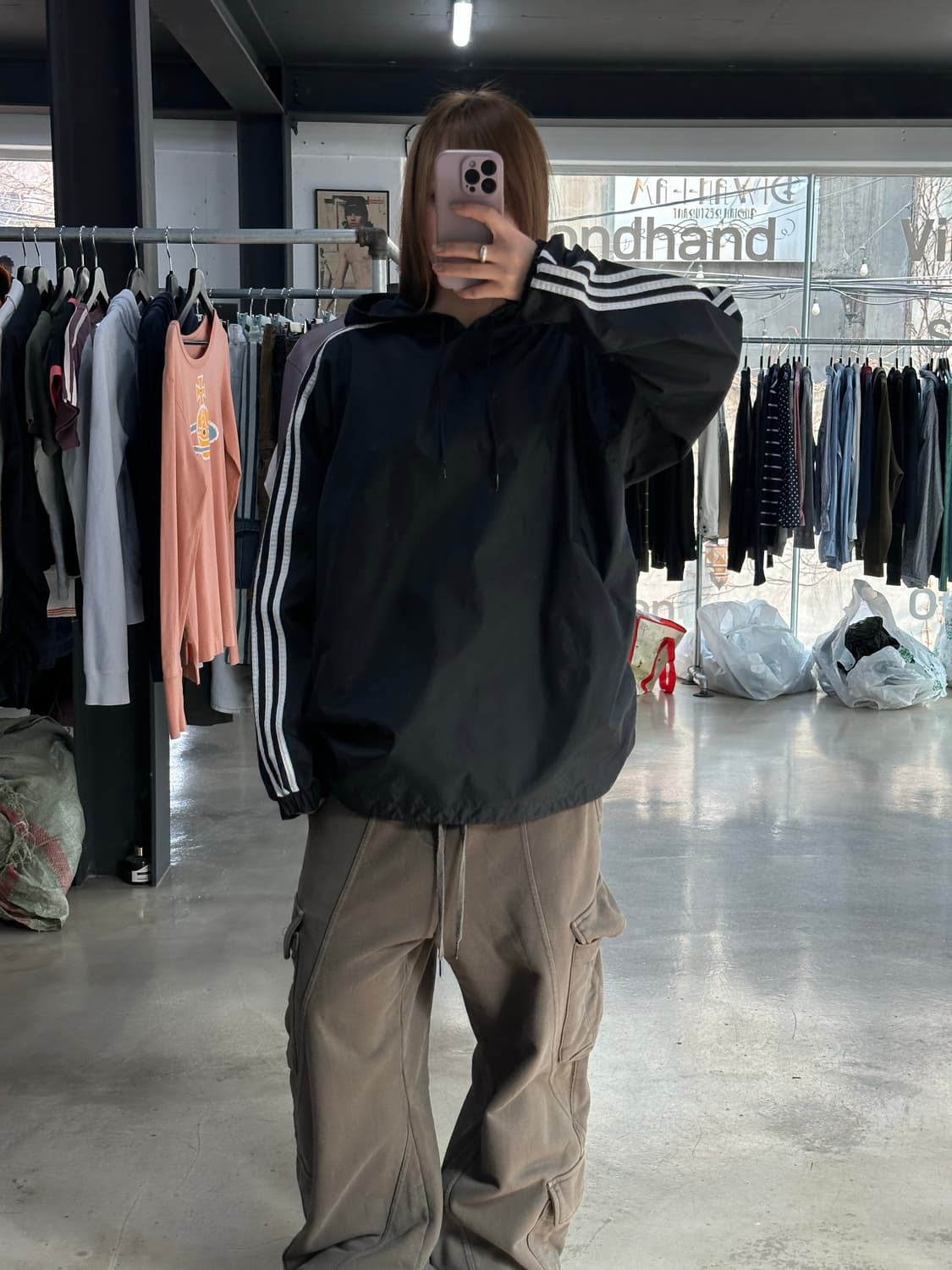 아디다스 윈드브레이커 후드 웜업져지 상품이미지3