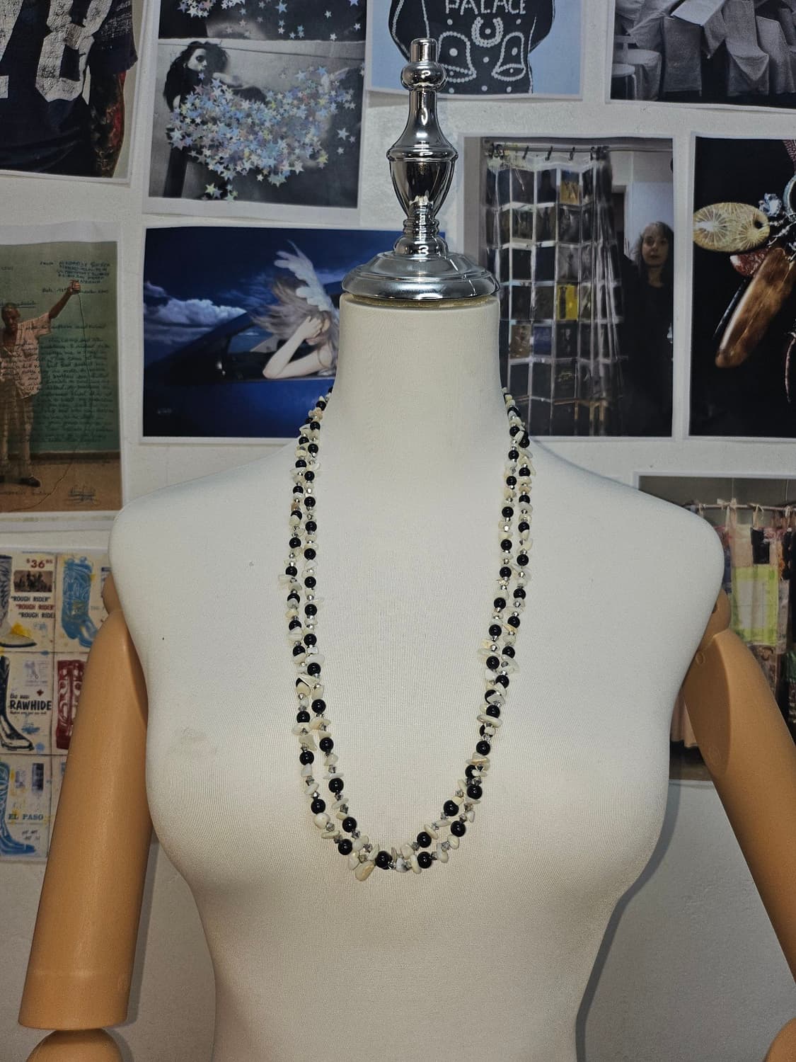 [Vintage] Black & White Necklace 상품이미지2