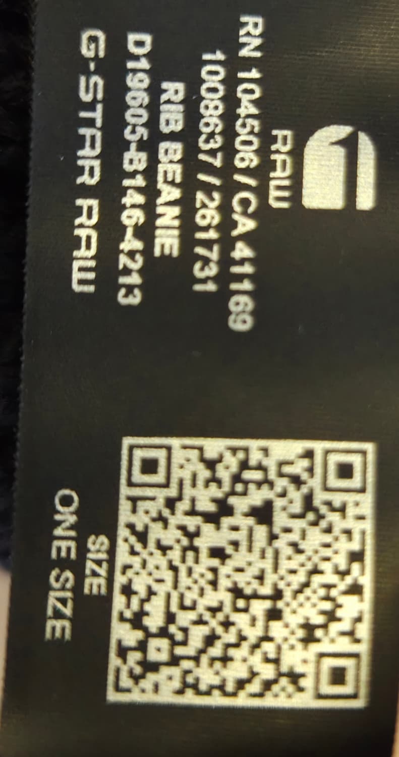 G-STAR RAW 챠콜 그레이 비니(택없음/디피용) 상품이미지3