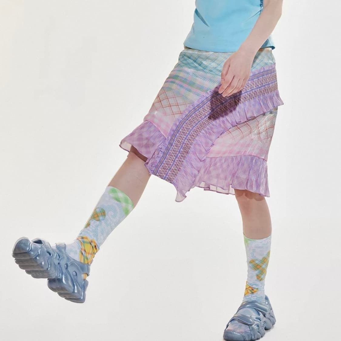 tntntutu 에이라인 미디 스커트 상품이미지4