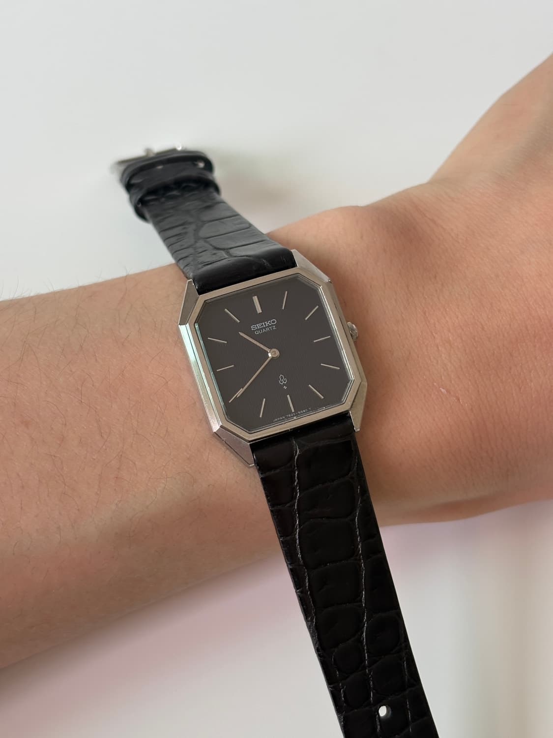 1980s Chariot Navy Dial Tank Quartz 상품이미지7