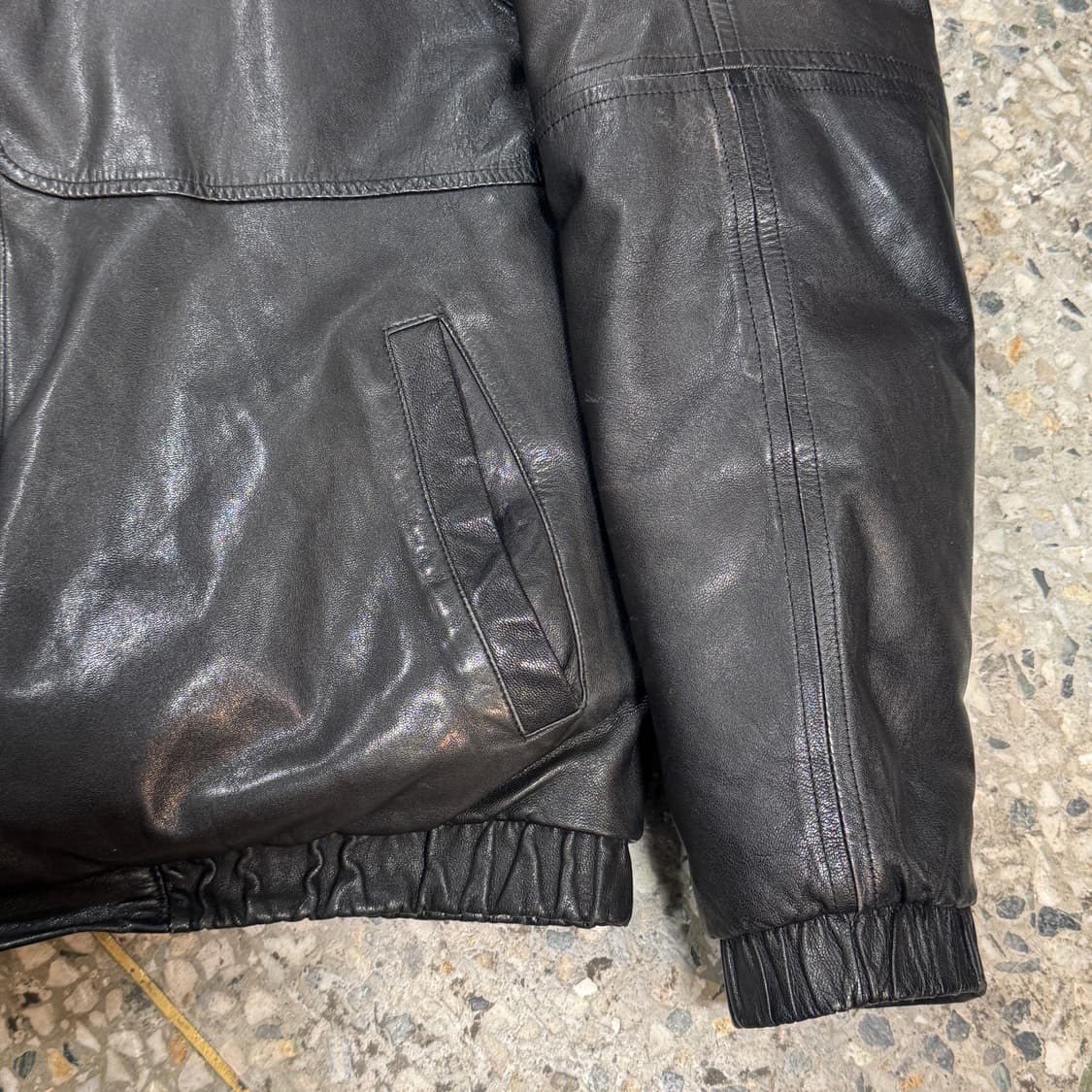 빈티지 80 90s Eddie Bauer 에디바우어 레더 구스다운 자켓 상품이미지3