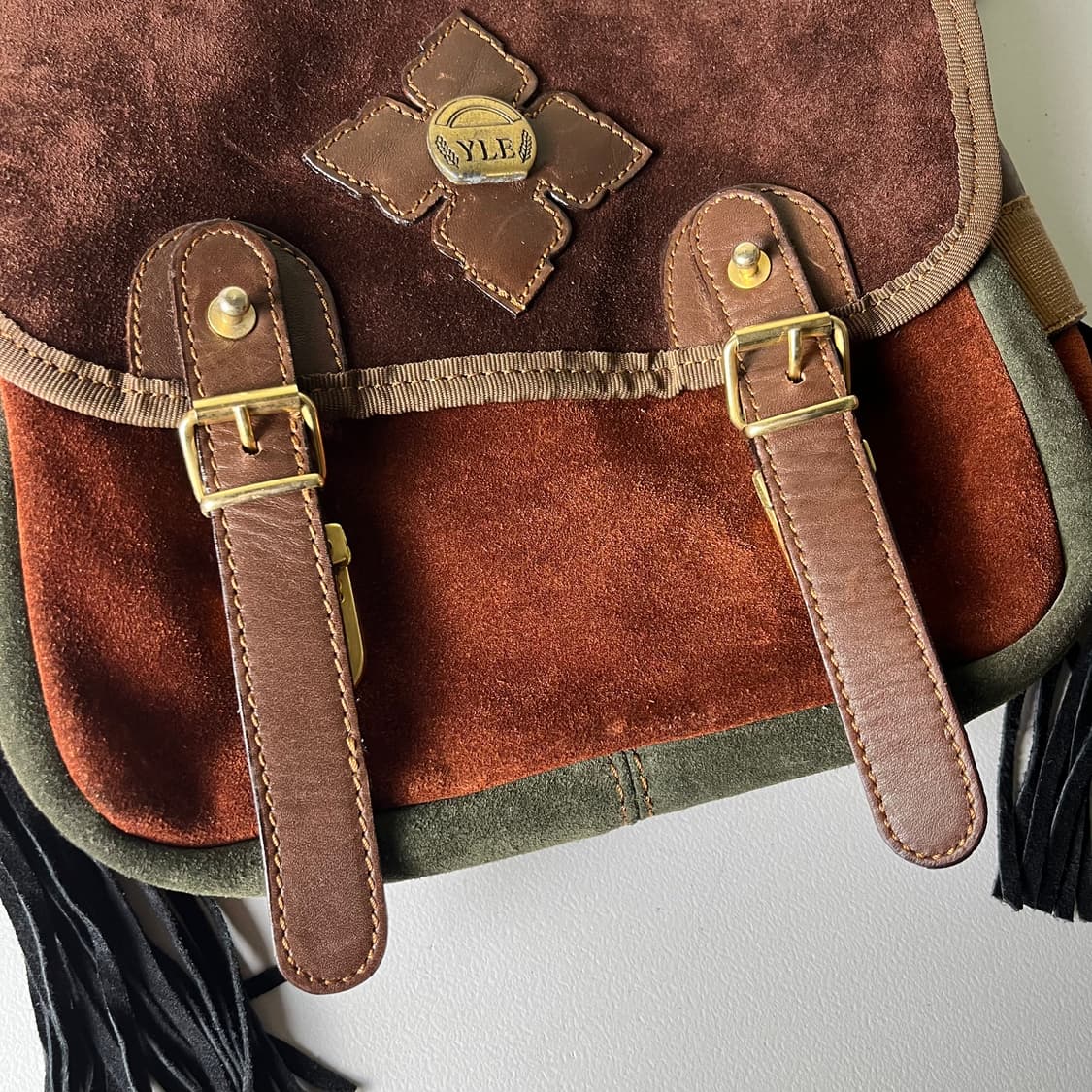 [JPN] 재팬 빈티지 컬러믹스 스웨이드 크로스백 상품이미지2