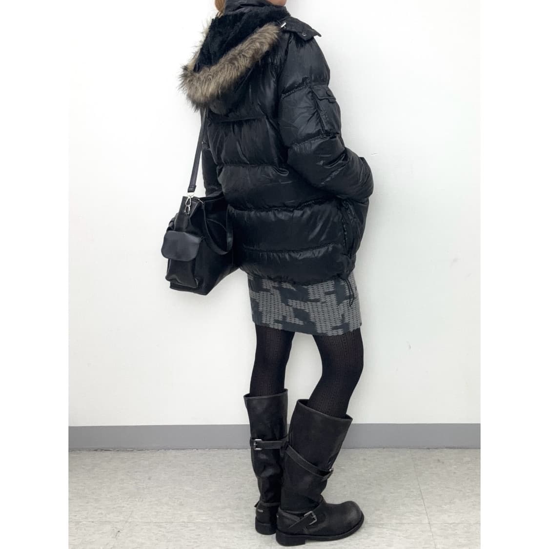 빈티지 블랙 점퍼 패딩 상품이미지5