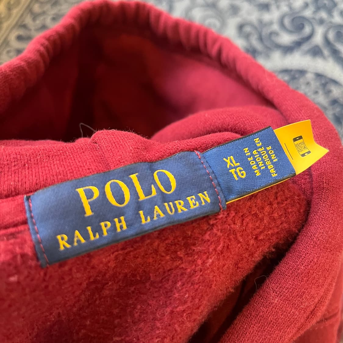 XL 폴로 버건디 후드티/W2303 상품이미지4
