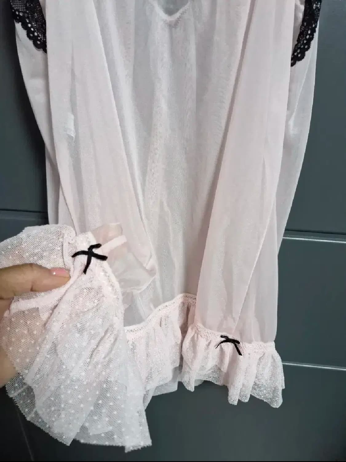 히메갸루 라떼갸루 로걀 프릴 핑크 리본 원피스 트랄라라 리즈리사 엑시즈팜 상품이미지5
