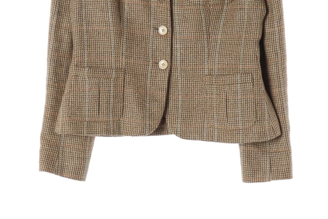 랄프로렌 린넨 실크 혼방 체크 블레이저 상품이미지5