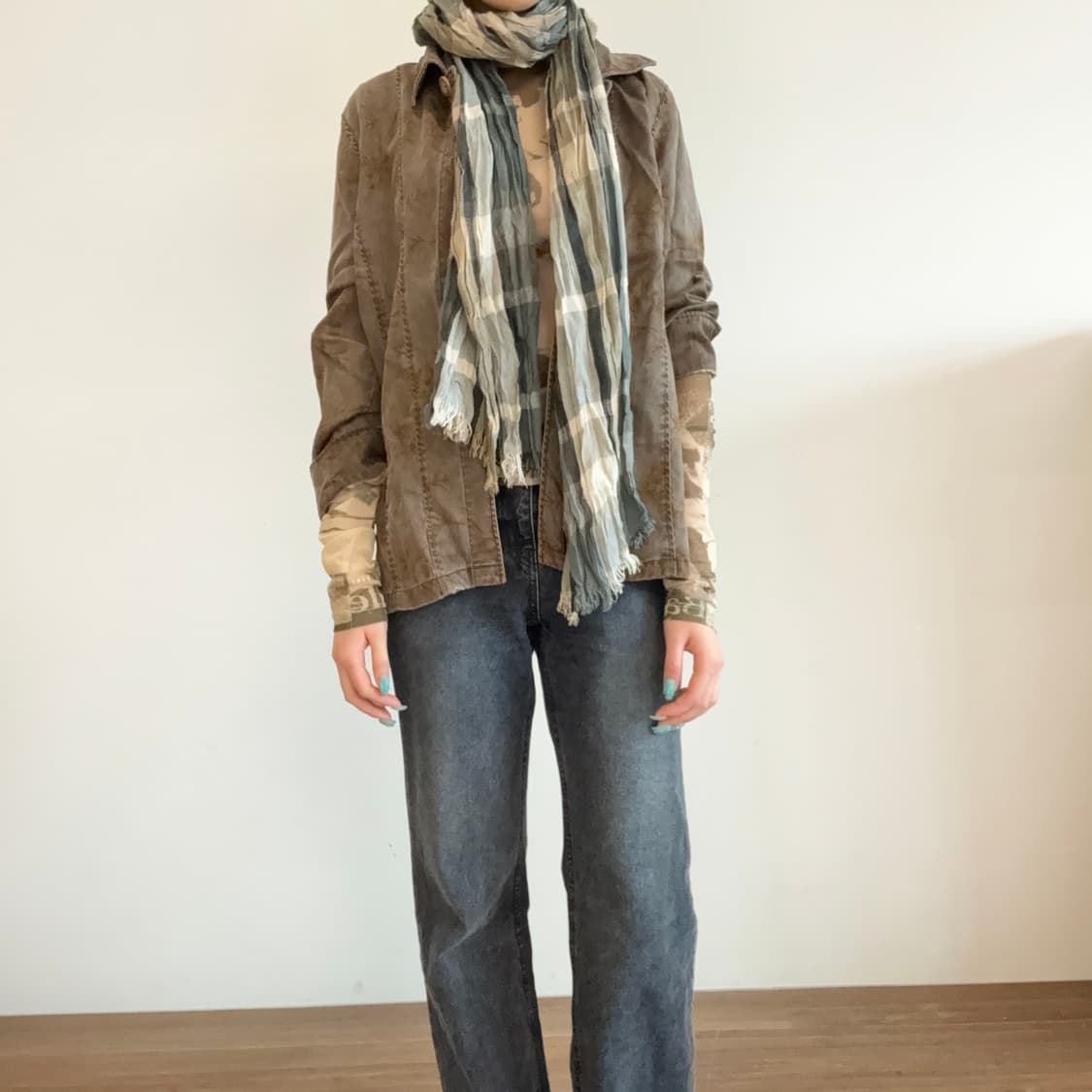 Ethnic Pattern Button-Up Shirt Jacket 상품이미지2