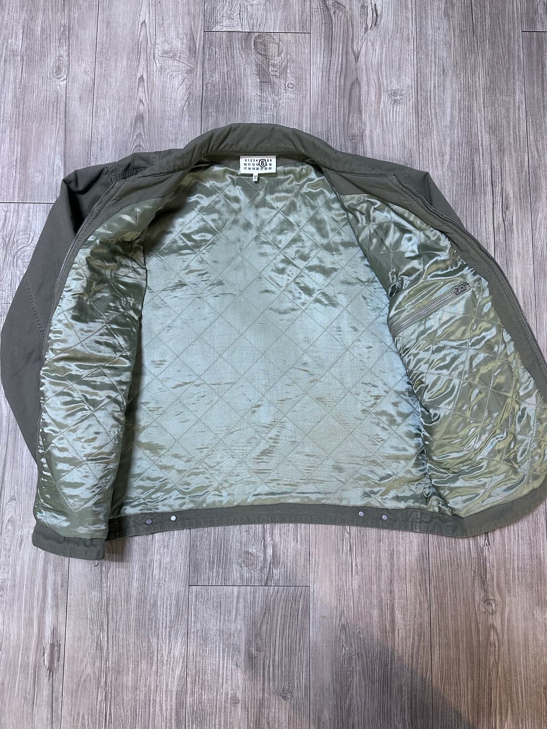 MM6 마틴 마르지엘라 아카이브 올리브 그린 자켓 데미지 디테일 상품이미지6